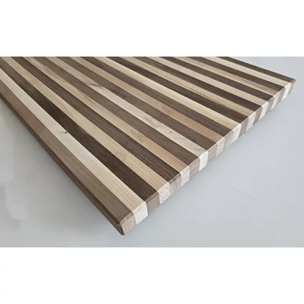 Asztallap táblásított diófa TM 30 mm 600x400 mm feket diófa- kőúrisfa ZEBRA TRO HU++