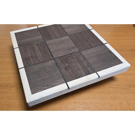 Asztallap táblásított WENGE intarzia 42 mm 435x435 mm 0,18 m2 tábla dohányzó asztal TRO BZ HU++