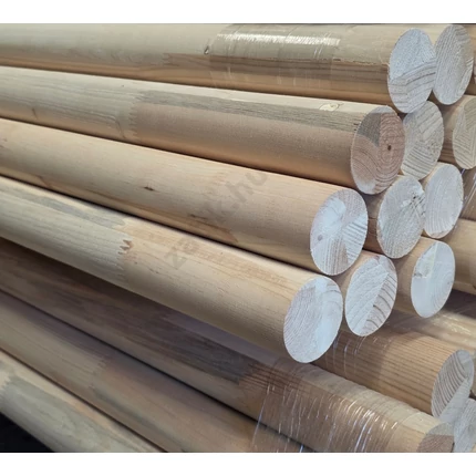 Lépcsőkorlát kapaszkodó rúdfa borovi fenyő HT átm. 45x1000 mm korlát farúd erdeifenyő HU+