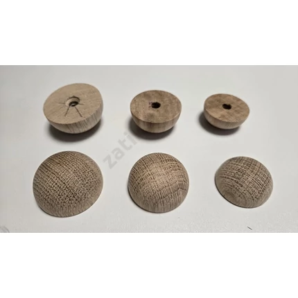 Lépcsőkorlát kapaszkodó rúdfa végzáró félgömb tölgy átm. 50 mm HEF HU++