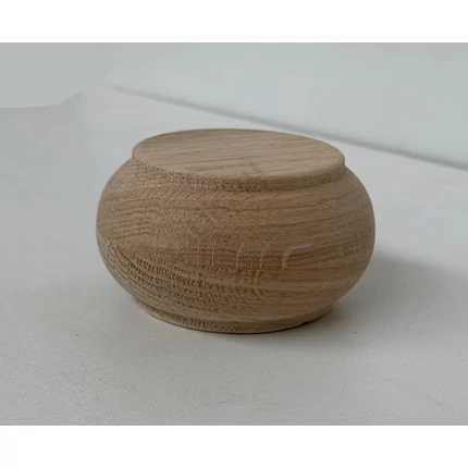 Bútorláb fa szekrényláb pogácsa tölgy átm.  80x45 mm esztergált GW
