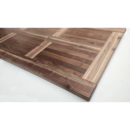 Asztallap táblásított fekete diófa TM 30 mm 1750x 790 mm  OLAJOZOTT MOZAIK BETÉTES DI1
