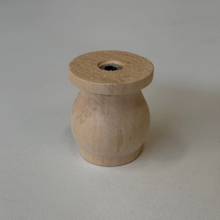 Polcépítő láb nyírfa átm. 45x50 mm M6 HEF