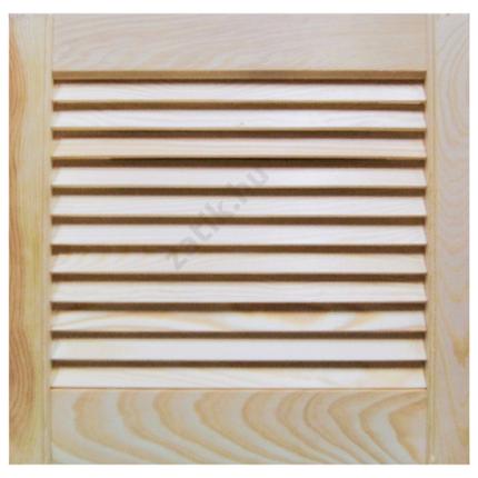 Bútorajtó fenyő nyitott lamellás  457x457 mm zsalus szekrényajtó JW*