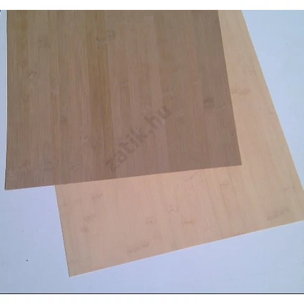 Furnérlemez bambusz nád gőzölt 0,6 mm 210x 830 mm 0,17 m2/ lap PKS