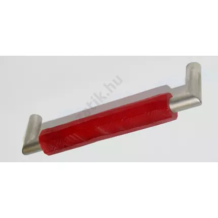Bútorfogantyú fém-műanyag 130 mm  piros faragott markolat