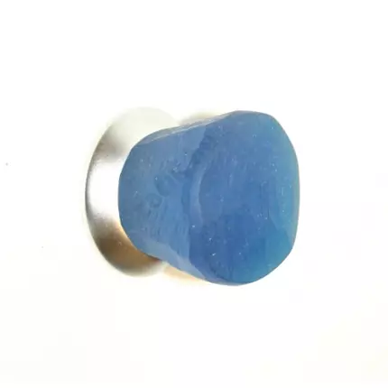 Bútorgomb műanyag átm. 30x28 mm akryl türkíz kék