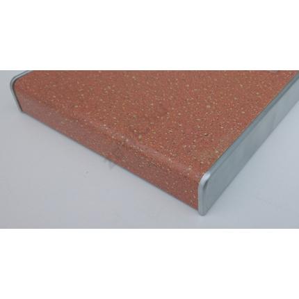 Élzáró műanyag élléc ezüst színű 440x22 mm  dekorfóliás bútorajtókhoz kerekített oldalúhoz