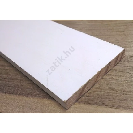 Gyalult négyszögléc fehérre festett  9x 75x1350 mm barkácsléc