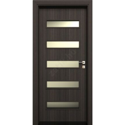 Beltéri  ajtó dekorfóliás ÁTJÁRÓ TOK makaszar ében 75x210x12 cm utólagszerelhető tolóajtókhoz