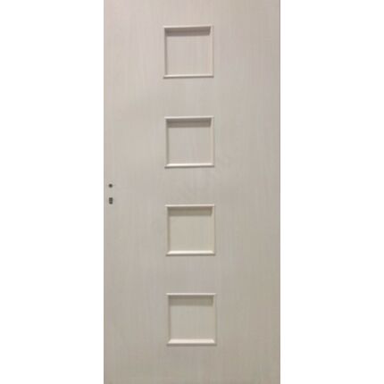 Beltéri ajtó dekorfóliás  Juhar szín  90x210x12 cm 4 betétes balos MAS121útólag szerelhető tokkal