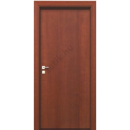 Beltéri ajtó dekorfóliás mahagoni szín  90x210x12 cm tele balos X ÍV39 elegáns íves tokkal