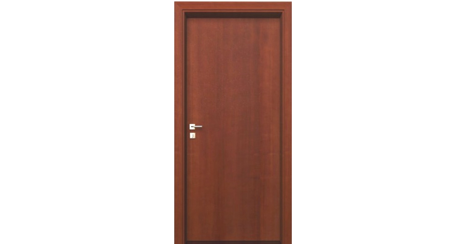 Beltéri ajtó dekorfóliás mahagoni szín 90x210x10 cm tele balos ÍV42